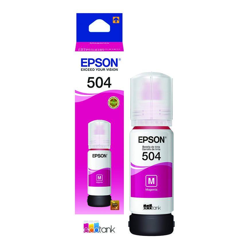 Botella Tinta Epson T504 Magenta