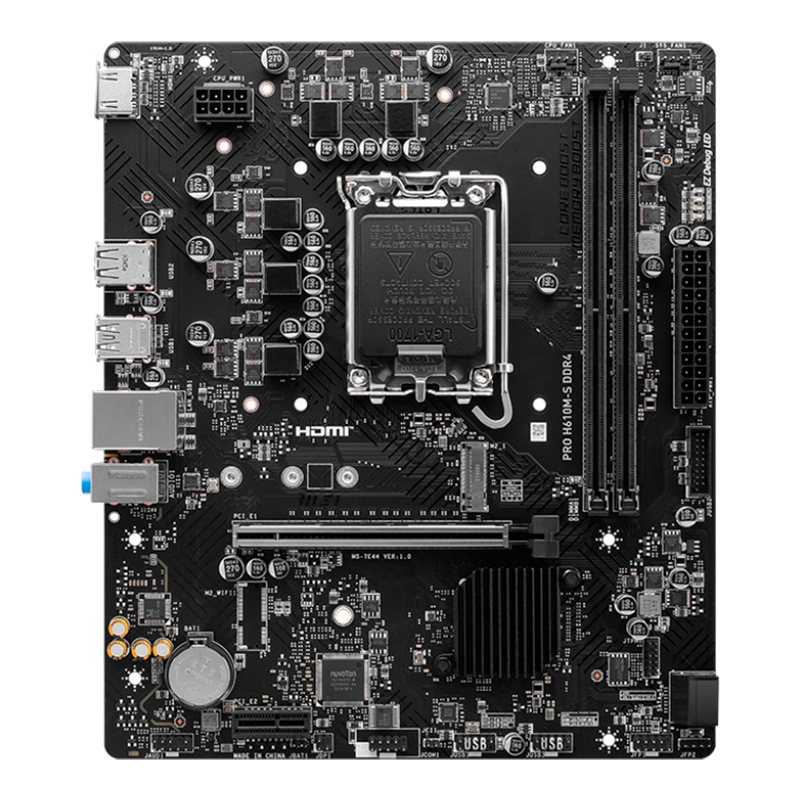 Motherboard Msi Pro H610m-s Ddr4, Chipset Intel H610, Lga1700, Matx Soporta Proce