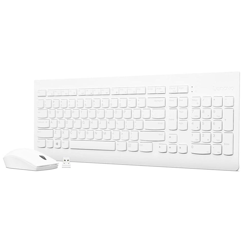 Kit De Teclado + Mouse Combo, Lenovo 510, Inalámbrico, Color Blanco Tipo De Fuent