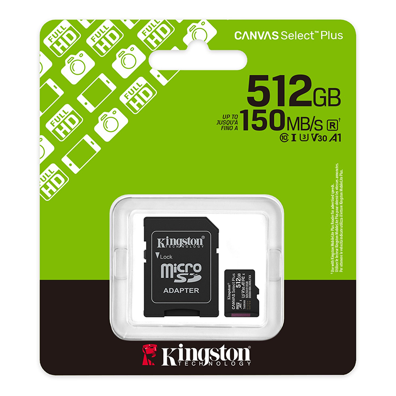 MicroSD Kingston Select Plus 512GB