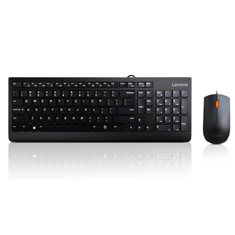 Kit Combo Teclado + Mouse Lenovo 300, Interfaz Usb, Ambidiestro, Diseño Elegante.[@@@