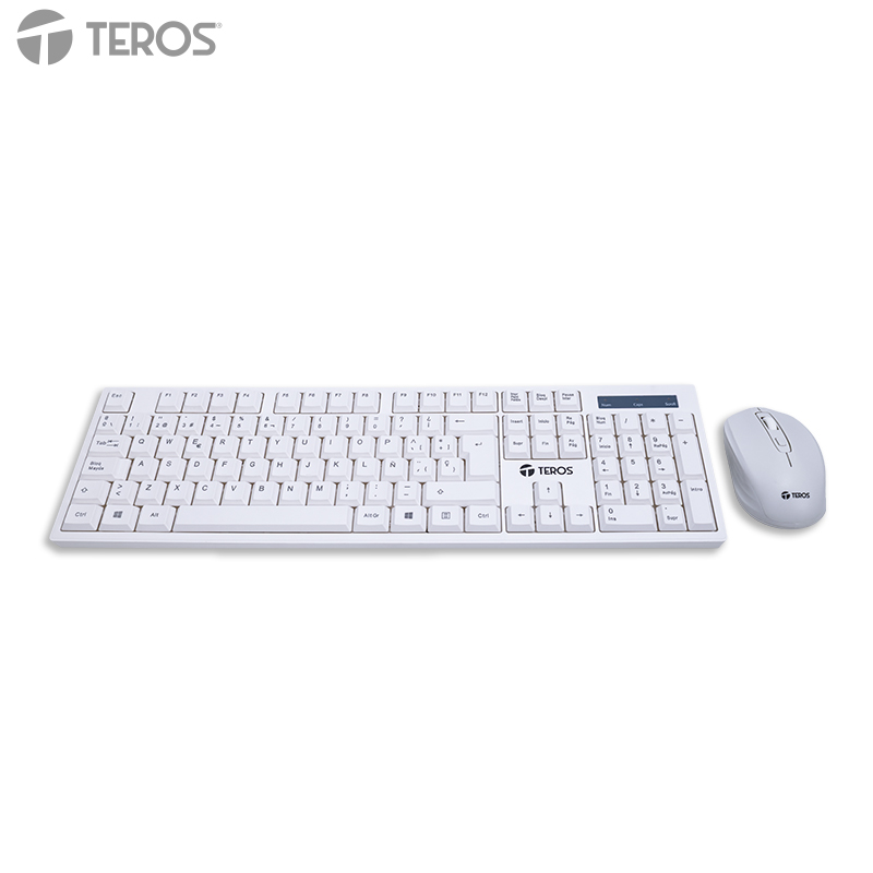 Combo Inalámbrico Teclado + Mouse Teros Te-5016s,blanco Combo Inalámbrico Teros T