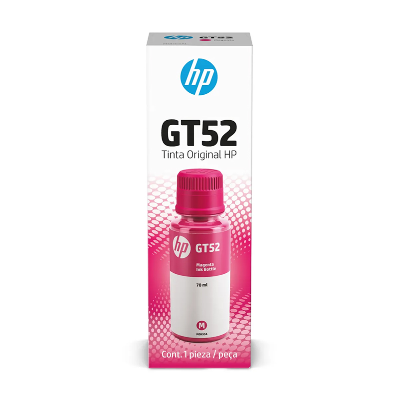 Botella De Tinta Original Magenta Hp Gt52 (m0h55al), 70ml. Compatibilidad Con Im